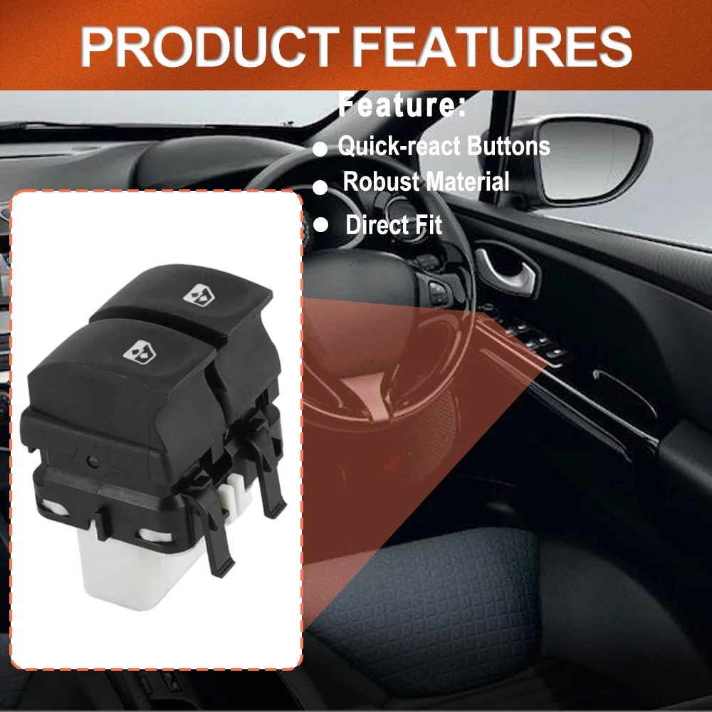 

Front Right Master Power Window Switch Button 8200214943 8200 214 943 For Renault Clio III Modus Twingo II 2005 2006 2007-2018