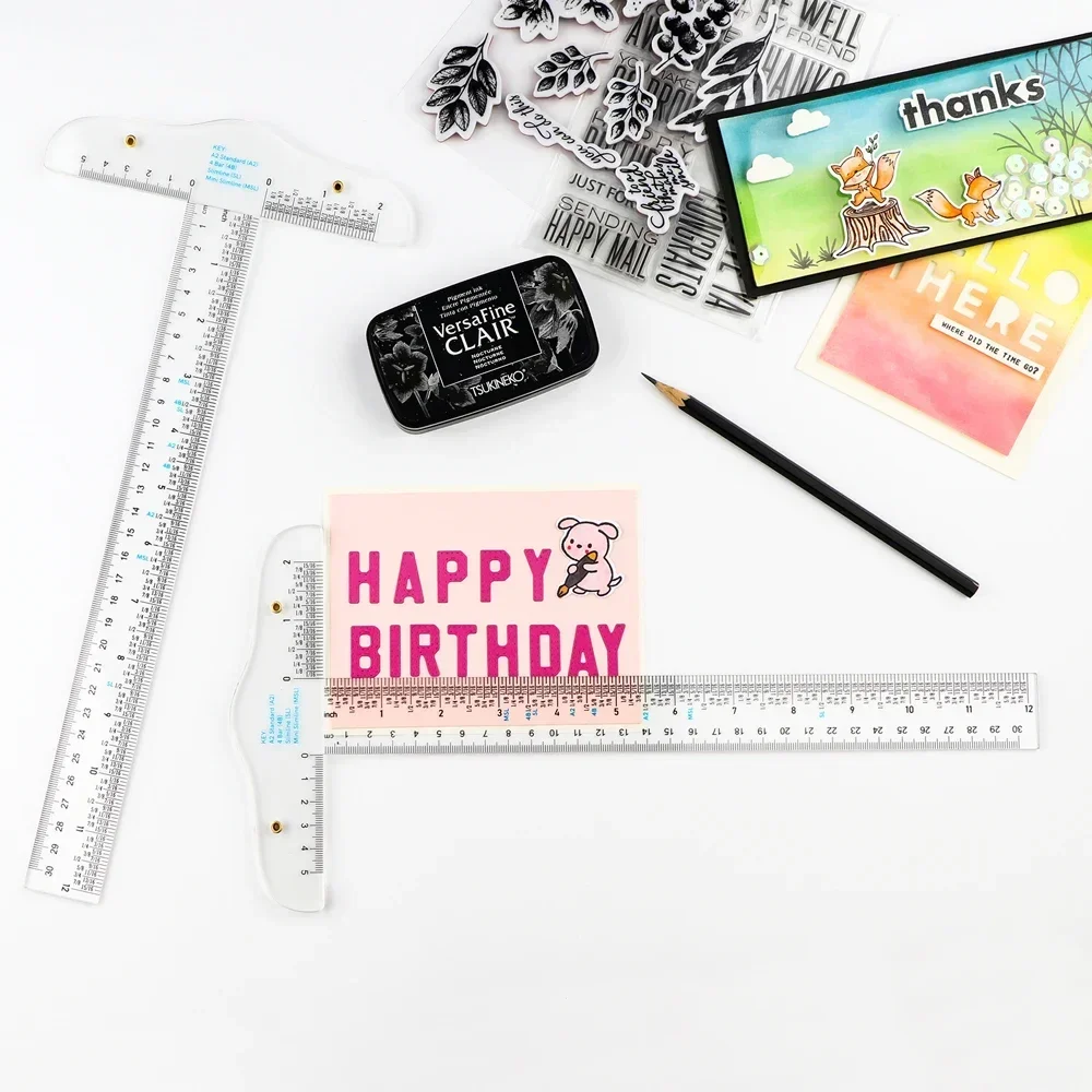 

Прозрачная акриловая Т-образная линейка 6/12 дюймов для легкой справки во время ремесла, T-квадратная линейка в обоих дюймах, инструмент «сделай сам» для рисования, Новинка