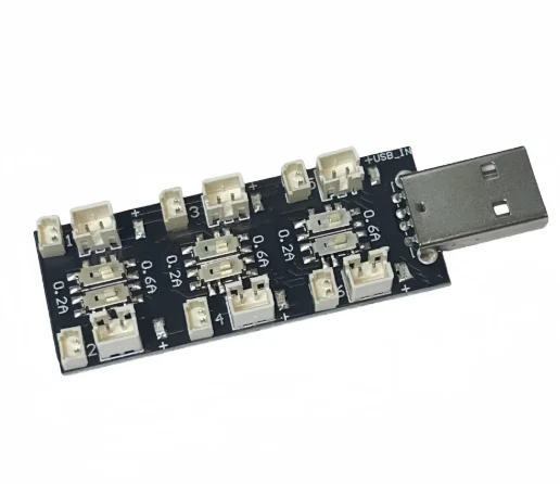 เครื่องชาร์จแบตเตอรี่ลิเธียม 1S 3.7V/3.8V บอร์ดชาร์จคู่ 6 ช่อง USB รีโมทคอนโทรล รุ่น 4.2V/4.35V หกช่อง