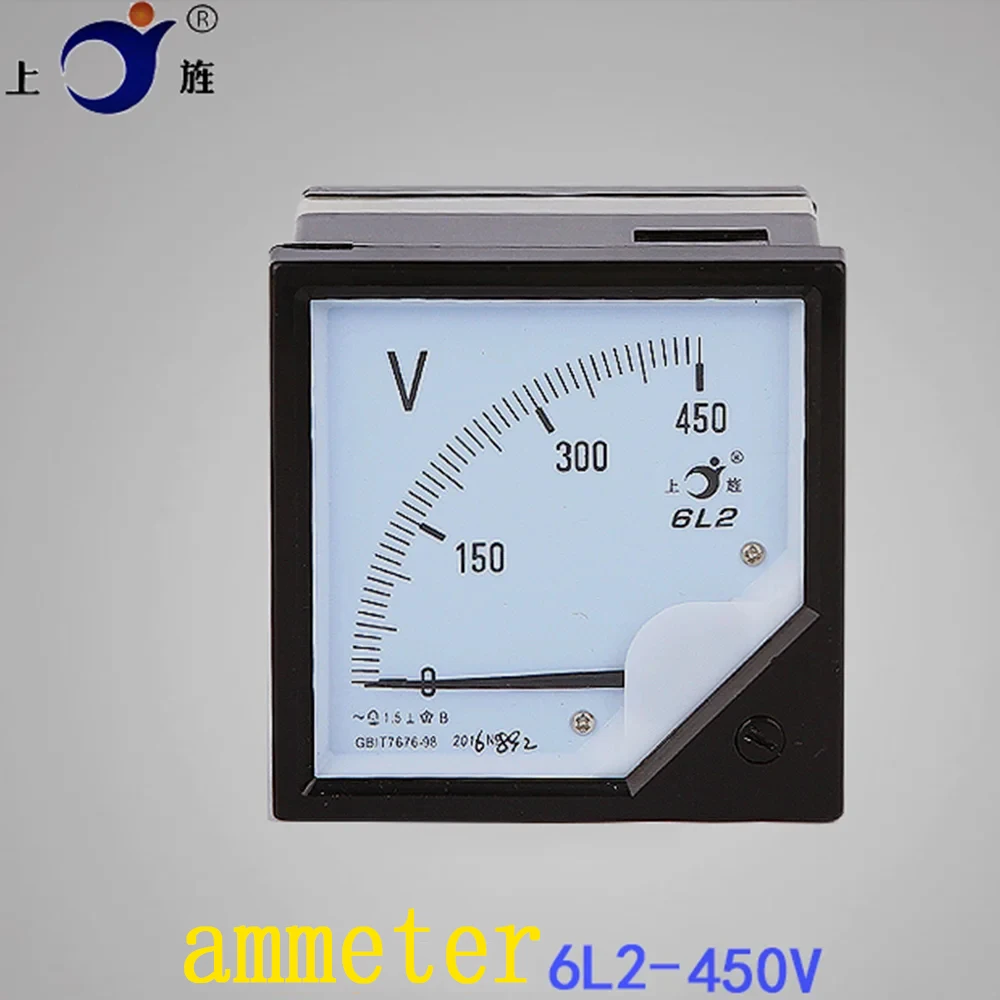 1Pcs 6L2 AC 5V 10V 15V 30V 50V 75V 100V 150V Pointer Type Voltmeter Voltage Meter Mechanical Header 80mmX80mm