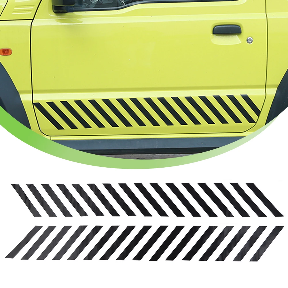 2Pack Car Door Bottom Sill Outer Side Skirt Decoration Cover Trim for Suzuki Jimny 2019 2020 2021 2022 2023 Exterior Accessories