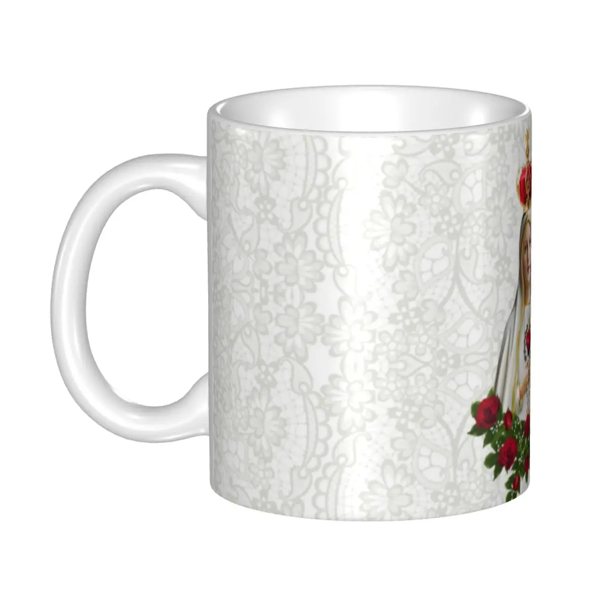 

Our Lady Of Fatima Virgin Mary Mug Custom Portugal Rosary Catholic Ceramic Coffee Mug Creative Gift
