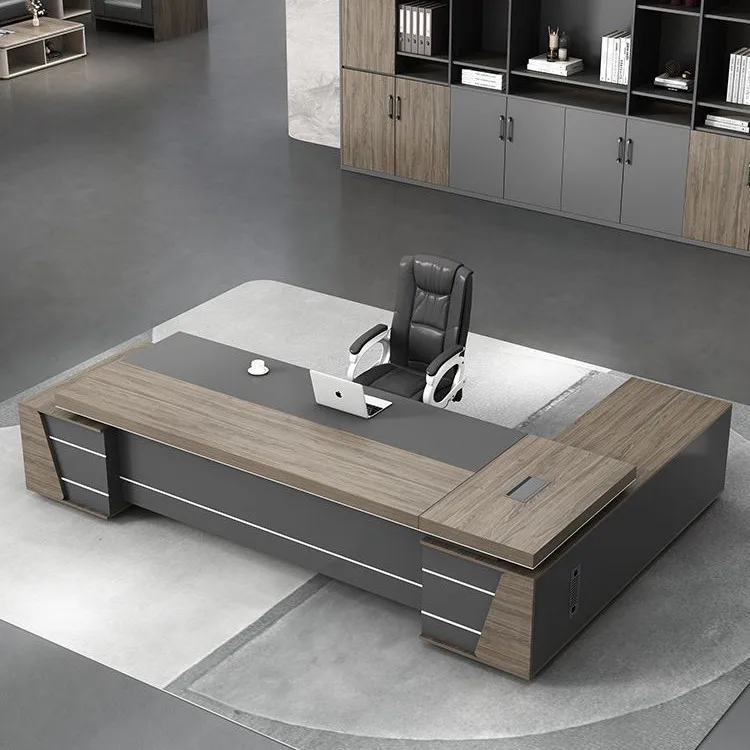Boss desk and chair combination, simple and modern president, high-end large desk manager supervisor desk