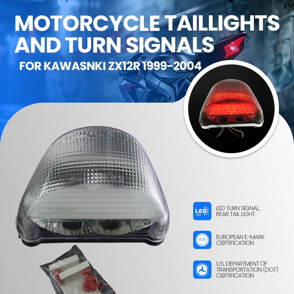 

Taillight For KAWASNKI ZX12R 1999-2004 Motorcycle LED Turn Signal Signal Tail Light Taillight