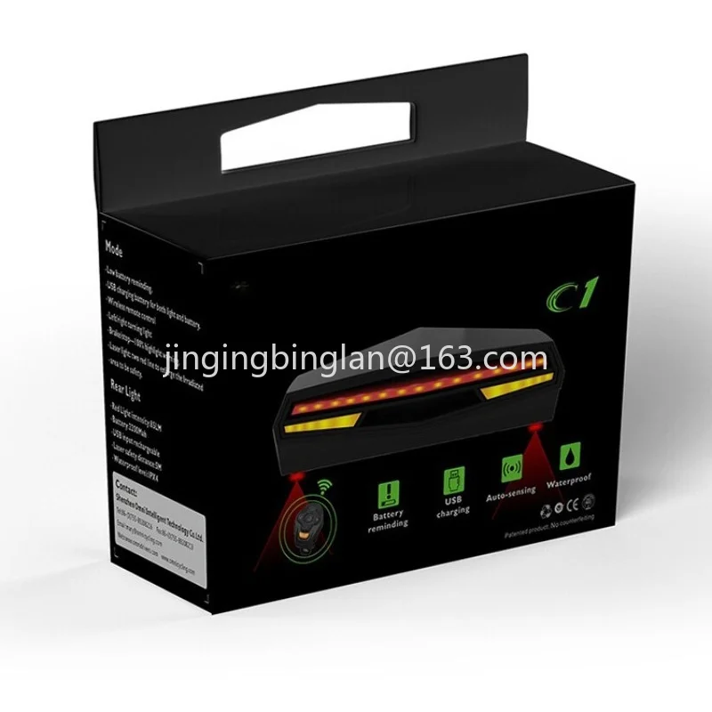 Factory direct sales of the new smart bicycle taillight remote control LED, USB charging accessories