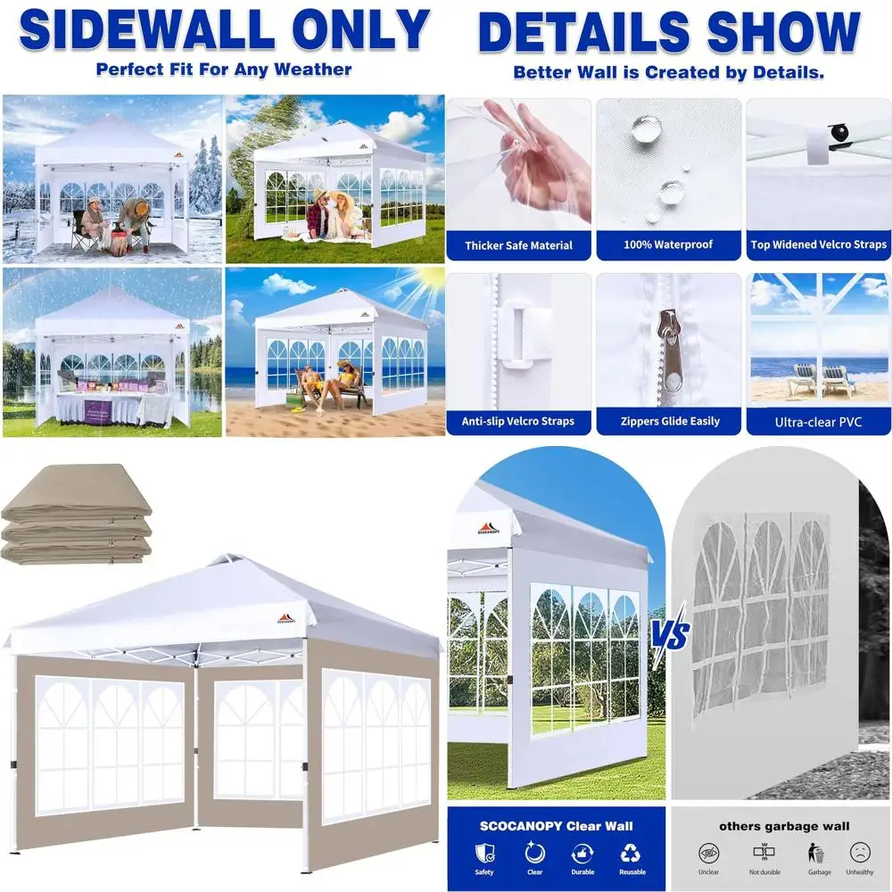 

Набор из 3 боковых стендов 10x10, навесных стен, навесных стен, хаки