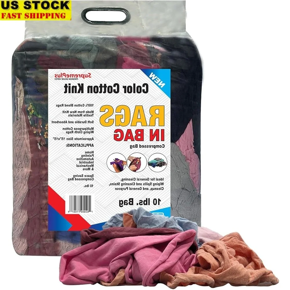 

Хлопковые вязаные чистящие тряпки с низким ворсом, впитывающие многоцелевые тряпки для мастерской, для домашнего использования, 10 фунтов, магазины тряпок