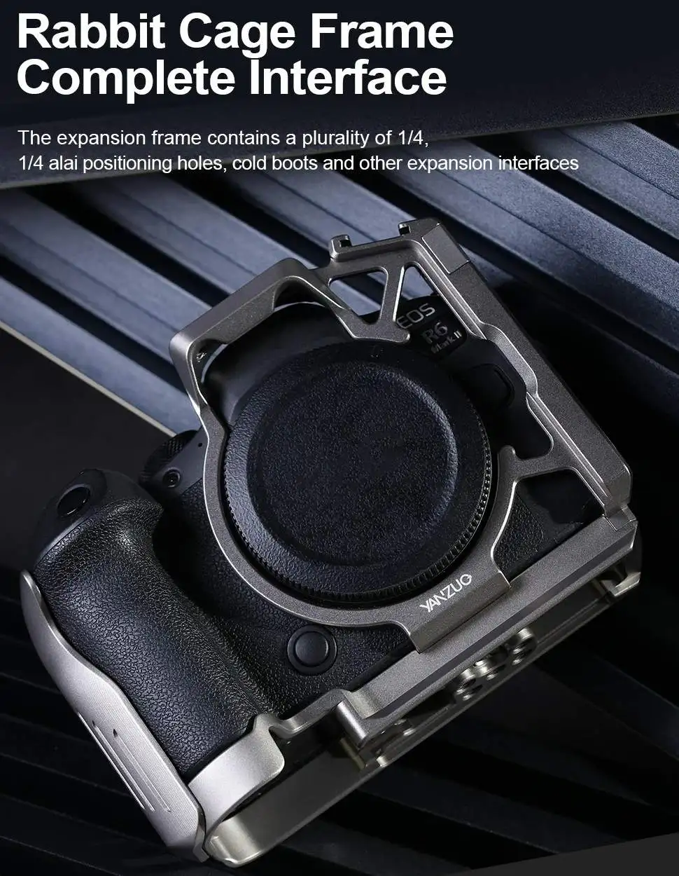 Klatka do aparatu YANZUO R62 do aparatu Canon R62 R6, rama ochronna ze stopu aluminium