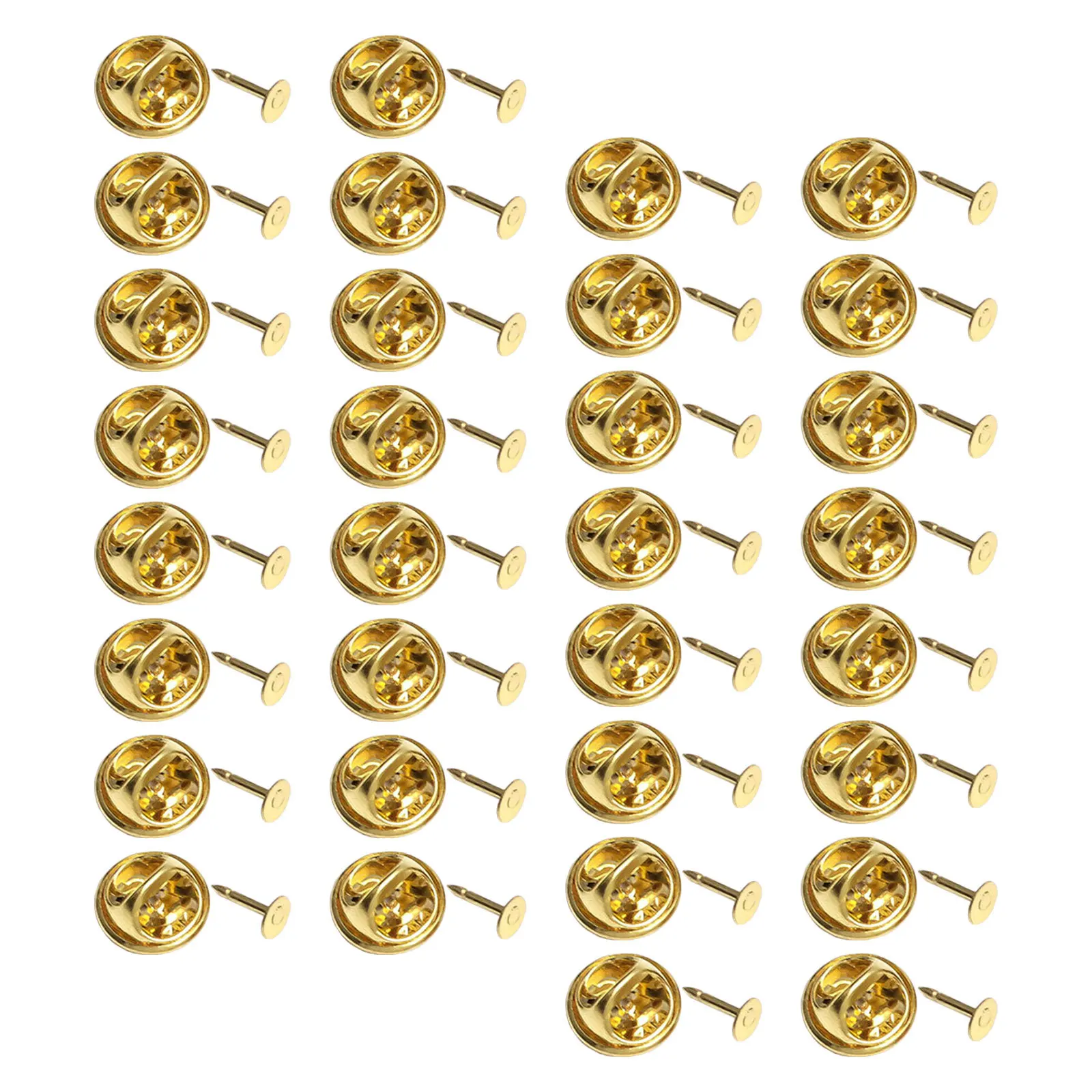 

200Sets Copper Brooch Pin Backs Secure Locking Clasp for Enamel Pins DIY Jewelry Making Pin Badge Backs Craft Supplies