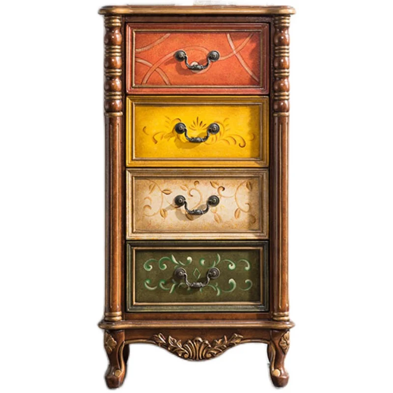 

YY European-Style Painted Whole Curio Cabinet Bedroom Locker Sub-Wall TV Side Cabinet