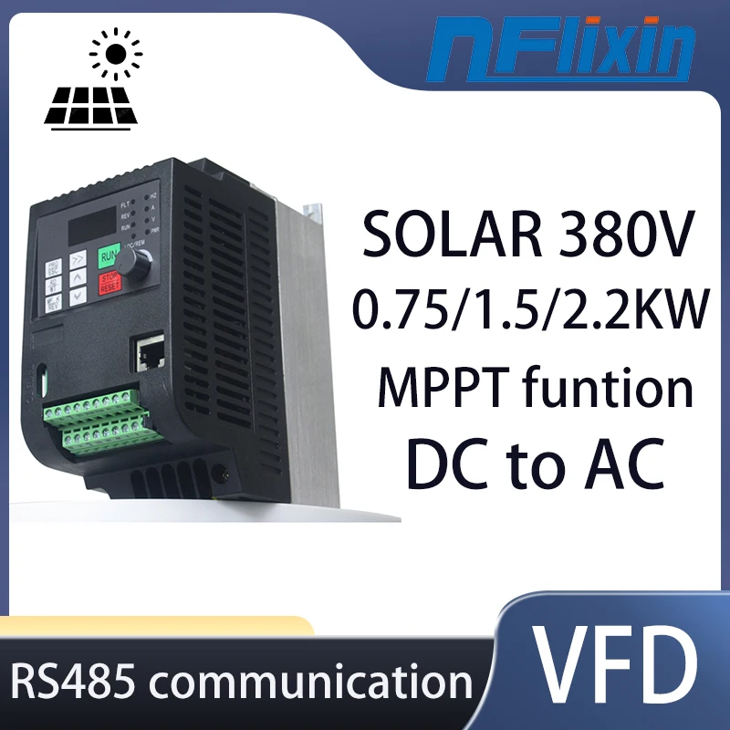 

380V 3P input and 3P output VFD 0.75/2.2/4/5.5/7.5/11KW Variable Frequency Drive Converter Motor Speed Vector Control Inverter