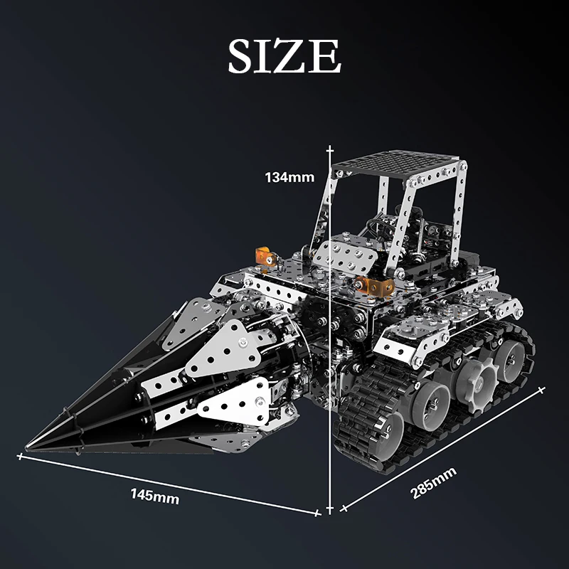 Metal Building Blocks RC Off road Track Truck Difficulty Screws Nuts Boy 3D Assembly Drilling Truck Toy Children's Birthday Gift