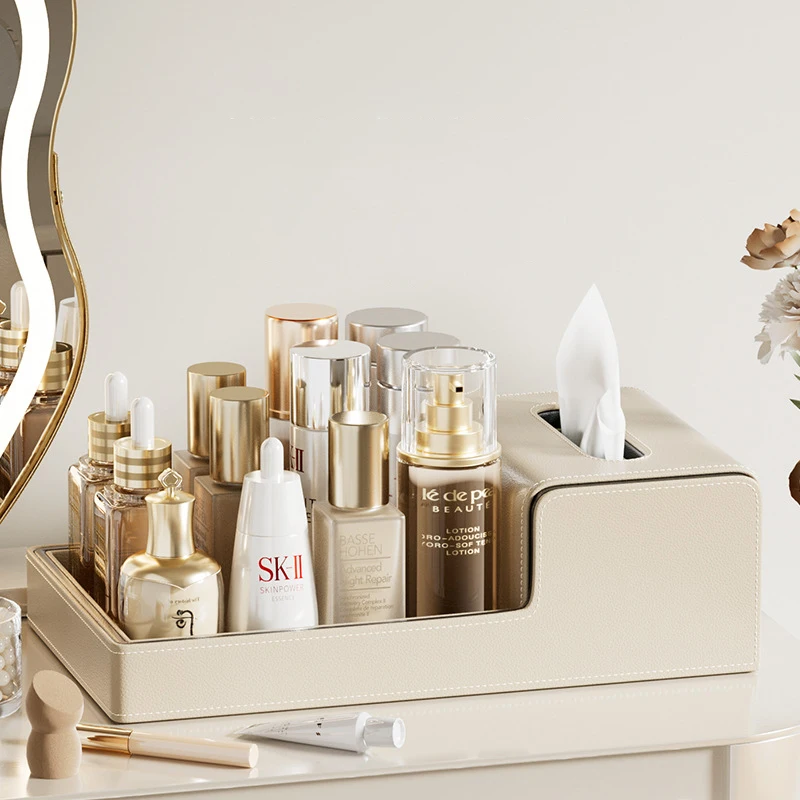 French living room coffee table tissue box sundry storage box Bedroom one tray desktop storage box high-grade paper box