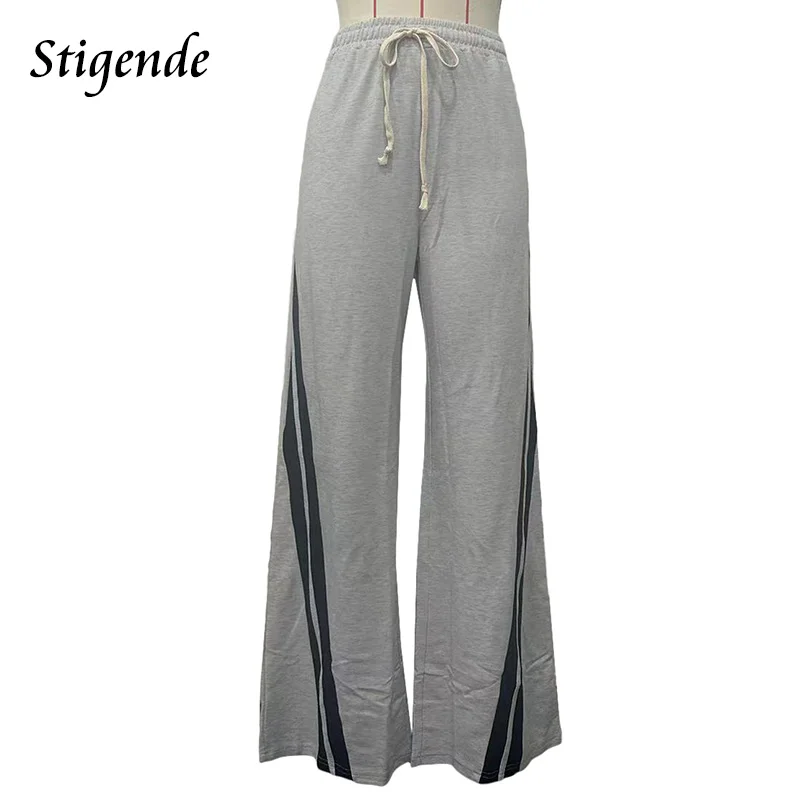 Stigende Wide Leg Joggers Sweatpants Women Drawstring Loose Palazzo Pants