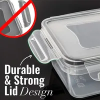 8-PC BPA-Free Airtight Food Containers with Locking Lids - Microwave/Freezer Safe PP Plastic Storage for Dry Goods/Fruit/Veggies - Image 6