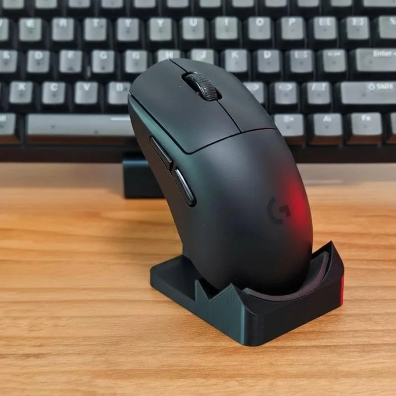 NEW 3D Printed Mouse Display Stand With Non-slip Pad Receiver Jack For GPW Wireless Mouse Universal