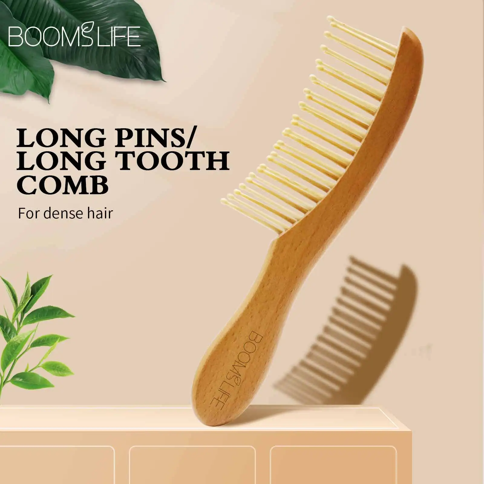 Wood Comb Wide Tooth Wet Hair Combs Anti-Static Styling Comb for Long Hair Head Acupuncture Point Massage Gift for Women