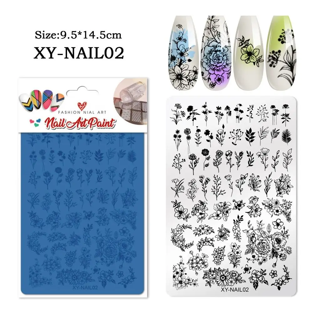 Professional Stainless Steel Nail Printing Plate Manicure DIY Nail Art Stencil Reusable Nail Transfer Template Nail Salon