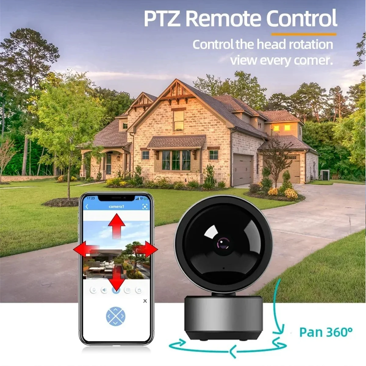 

ABAN Tuya 5MP IP Camera WIFI Tuya Smart Home HD Night VIsion Two Way Audio Auto Tracking Cloud Smart Home CameraEU Plug