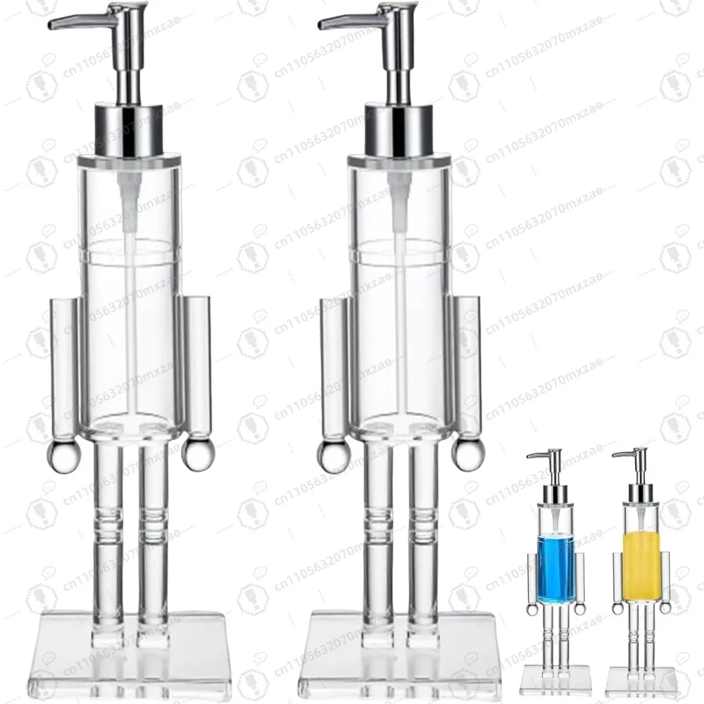 

Nutcracker Soap Dispenser, Acrylic Soap Dispensers, Refillable Container Pump for Bathroom Kitchen Home Christmas Gifts (2 PCS)