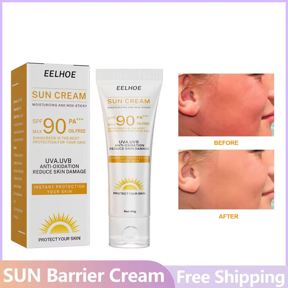 EELHOE-Facial Body Whitening Suncream, Bloqueador Solar, Hidratante, Refrescante, Não gorduroso, Protetor, Produto de Maquiagem Feminina