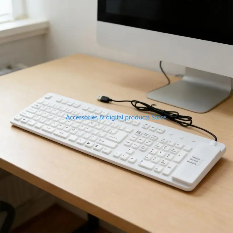 77JD Full Size Collapsible Spill Proof USB Input Panel For Office And Home Use