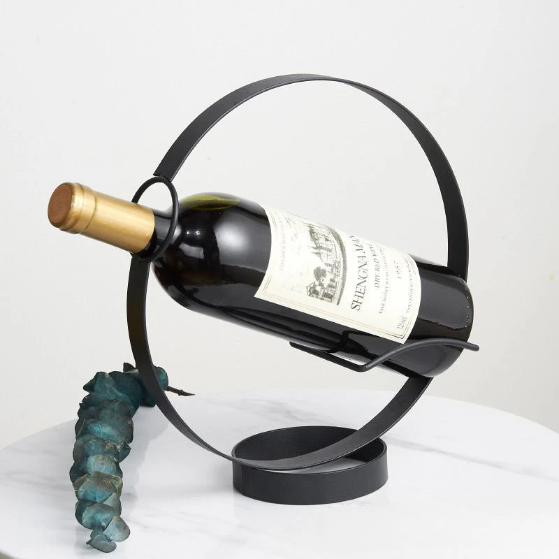 Creative Moon Shape Metal Wine Rack Practical Wine Holder Display Shelf Wine Glass Holder Decorations Bracket Bar Supplies