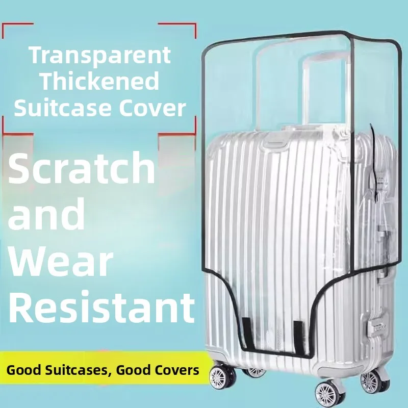 

Transparent Luggage Protection Cover Dustproof Shield for Carry on Suitcase Travel Bag with Pulling Rod Scratch Resistant