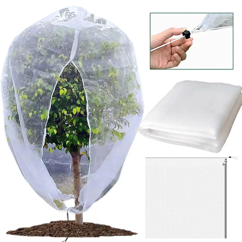 

Large Fruit Tree Netting Bag Insect-proof Mesh Cover With Zipper Drawstring Design Garden Netting Bag Plant Protection 그물 주머니