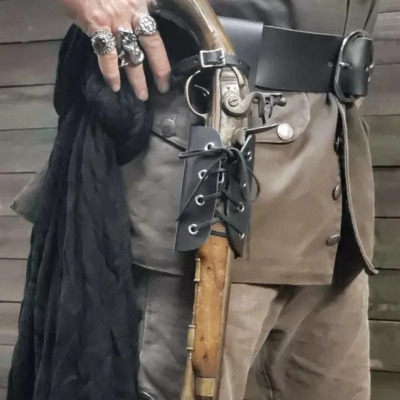 Pirata adereços steampunk flintlock bainha bainha cinto de couro sapo titular coldre medieval cavaleiro traje acessório larp arma