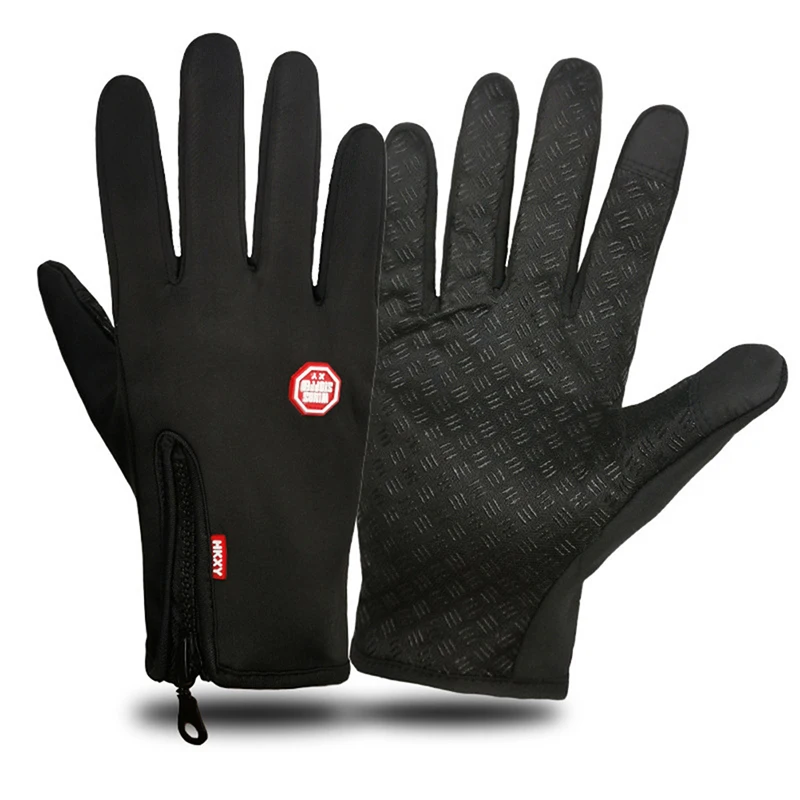 Winter Outdoor Sports Warm Thermal Fleece Running Ski Gloves Gloves Touch Cold Waterproof Motorcycle Cycle Gloves