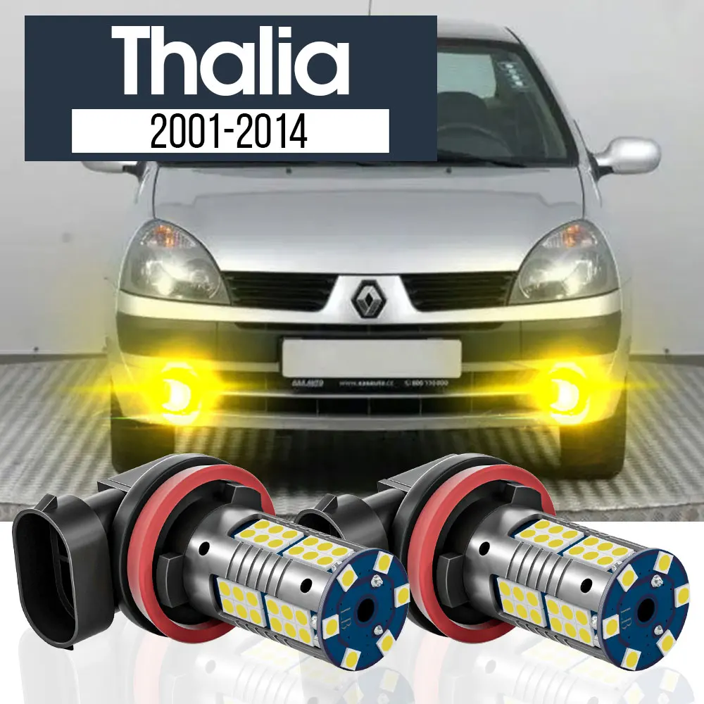 

2x LED Fog Light Lamp Blub Canbus Accessories For Renault Thalia 1 2 2001-2014 2004 2005 2006 2007 2008 2009 2010 2011 2012 2013