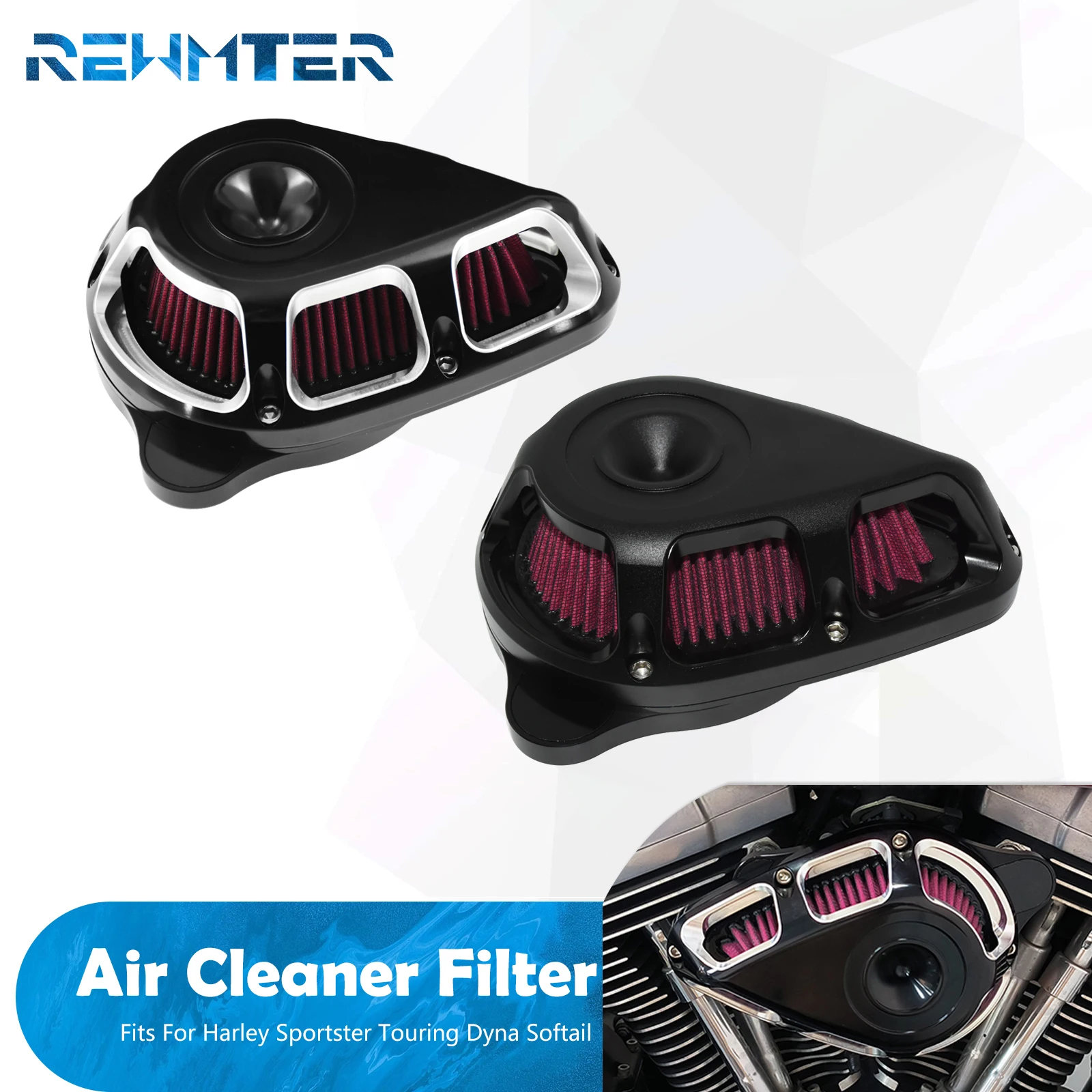 Motorcycle Air Filter Multi-Angle Air Cleaner For Harley Sportster XL883 Touring Electra Road Glide Softail Fatboy Dyna FXDL