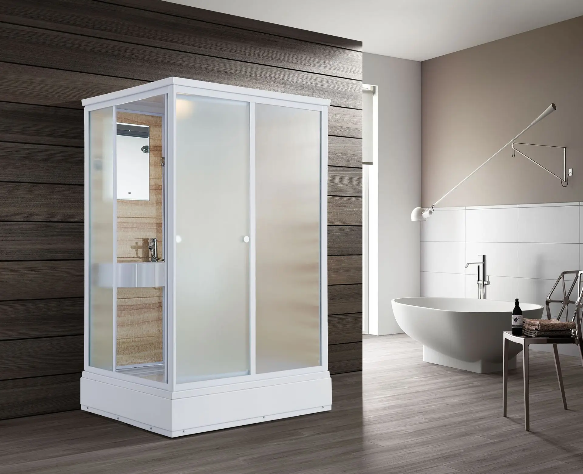 Salle de douche intégrée Salle de douche intégrée Salle de bain intégrée Toilettes simples Séparation sèche et humide