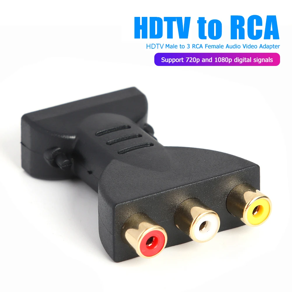 Wire Connector AV Digital Signal HDMI-Compatible To 3 RCA Audio Adapter Component Converter Video For PC Projector Tablet Comput