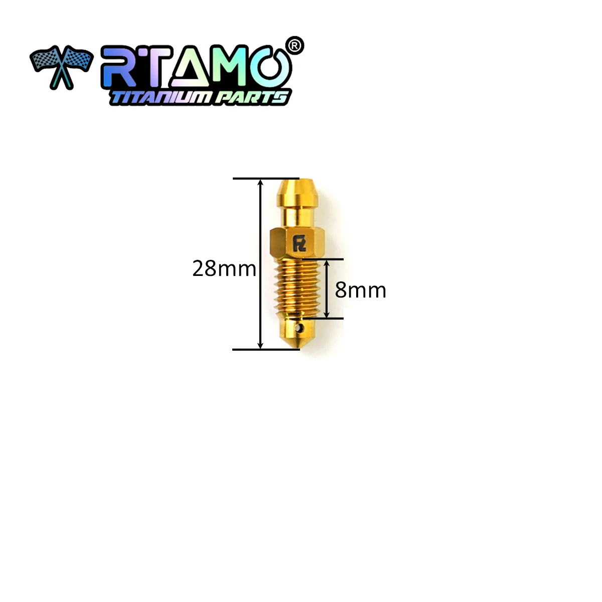 RTAMO Titanium Alloy Banjo Bleeder Bolts M8X1.0P/1.25P Motorcycle Brake Caliper Oil Drain Deflation Screws (1pc)