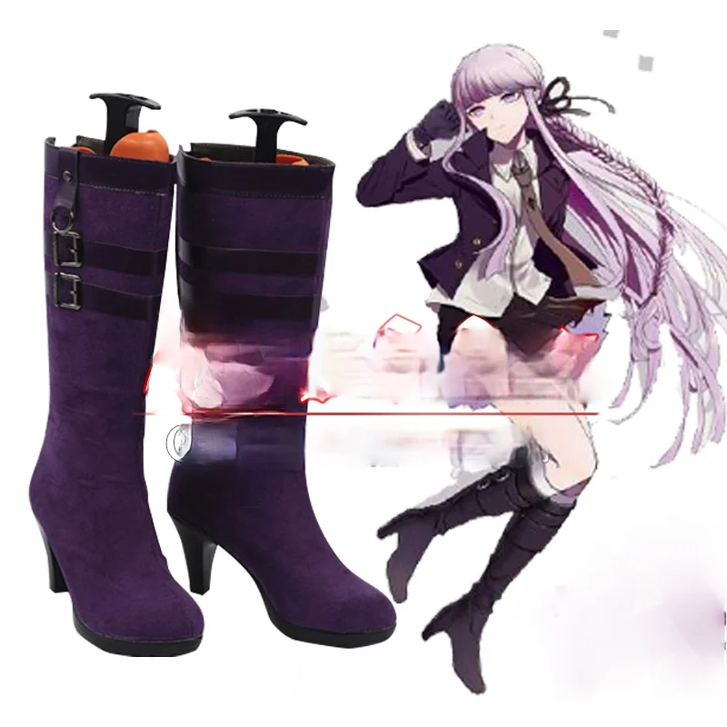 

Аниме персонажи Dangan Ronpa Kirigiri KyOko обувь для косплея ботинки для вечеринки костюм реквизит