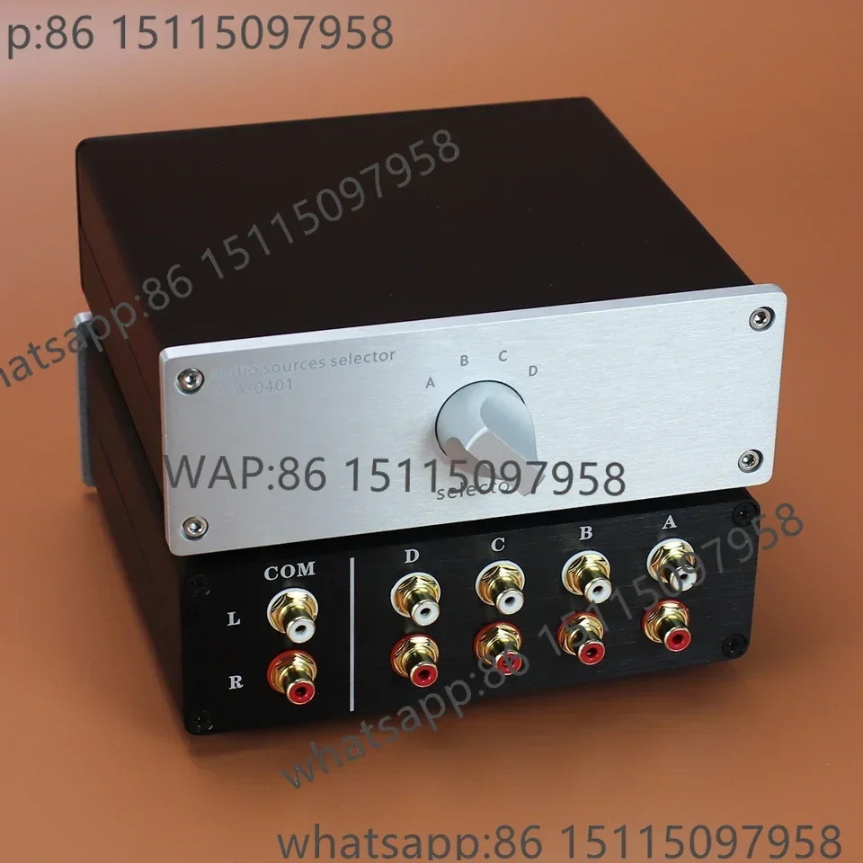 HIFI dual-channel audio signal switcher RCA high-end audio splitter Power amplifier manual switcher 4-1, 3-3 no need to plug in