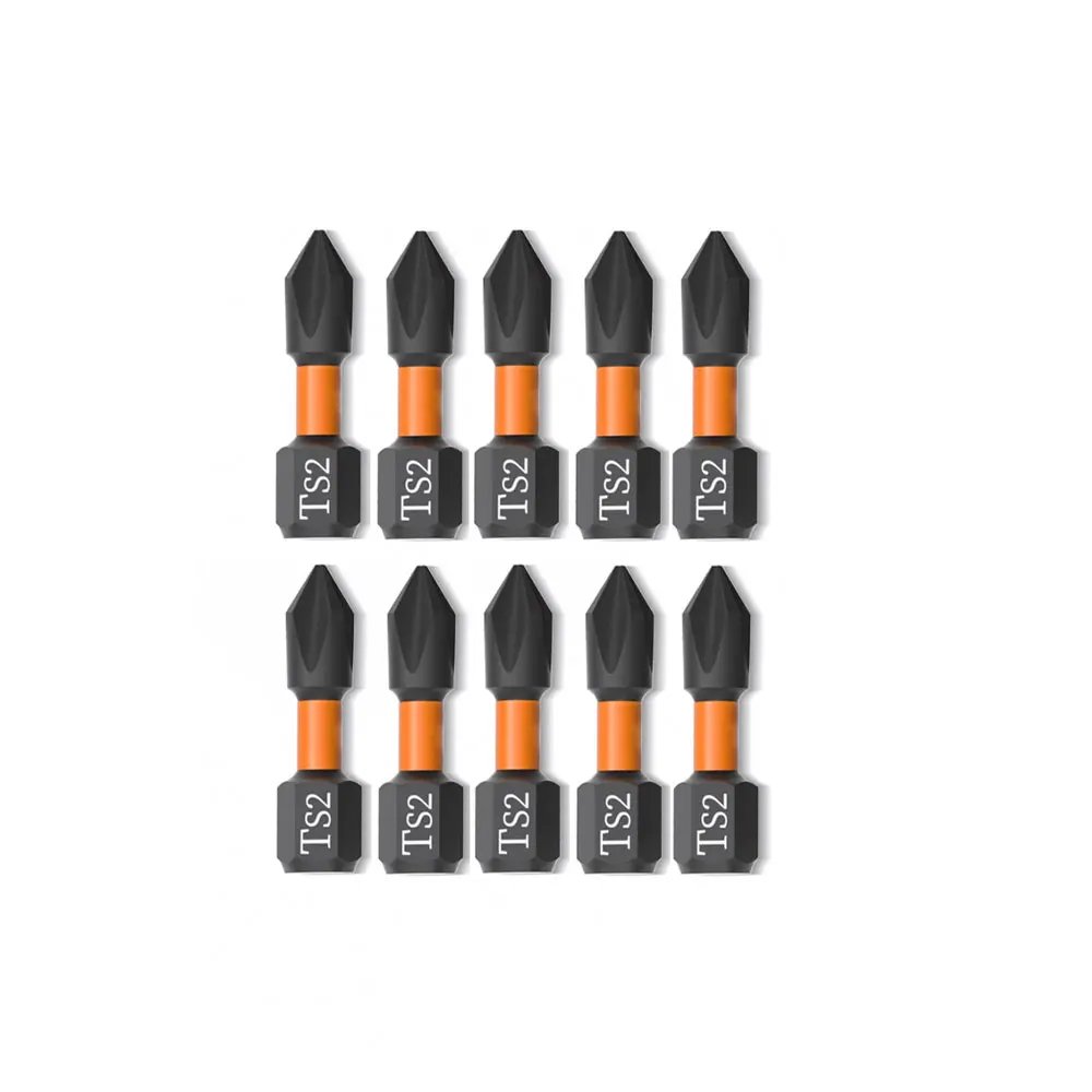 10Pcs PH2 Magnetic Batch Head Cross Screwdriver Bits Hardness Impact Drill Screwdriver Bit