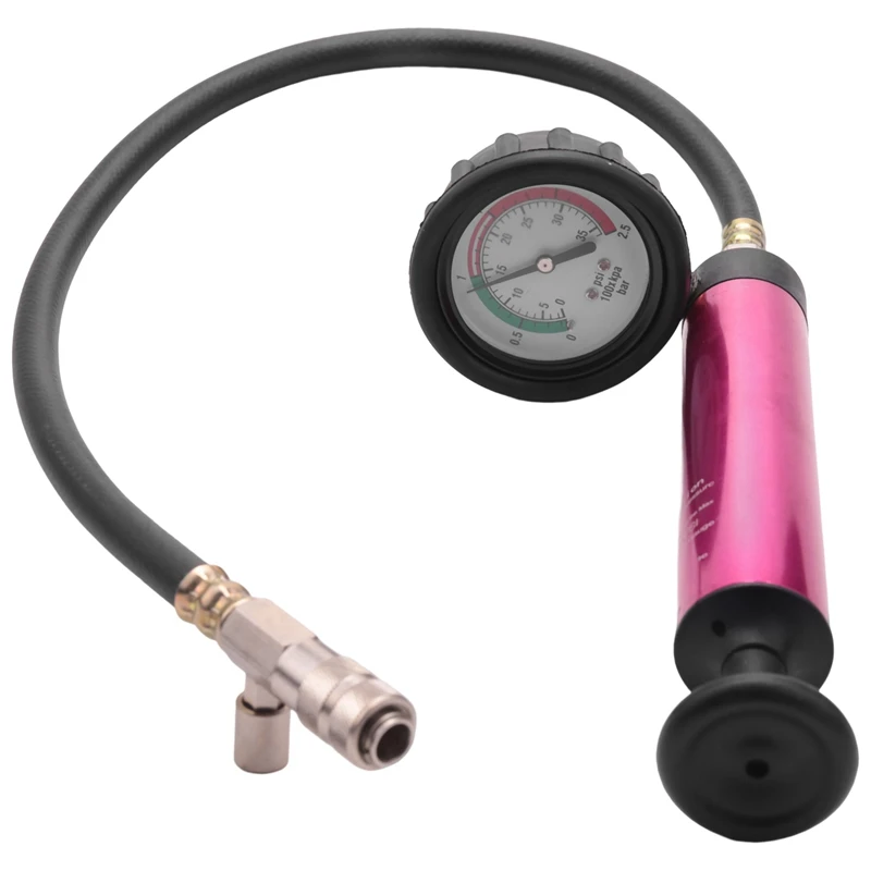 2X Water Tank Leak Detector Shockproof Dial Car Pressure Gauge Tester Cooling System Tester Radiator Pressure Pump