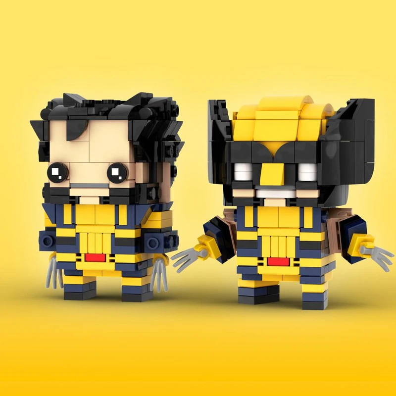 DIY 486 PCs Epic Hero Collection Building Blocks, Big Head Style 2-Figure Set, Creative Construction Toy, Premium Festival Gift view 2