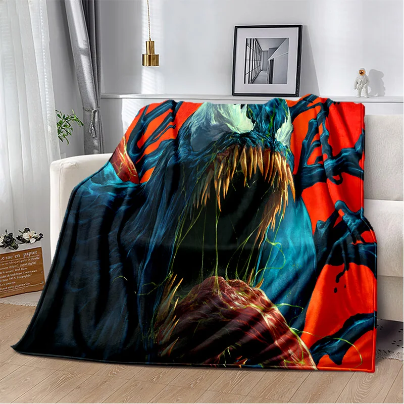 3D Marvel 27 Style Venom Captain SuperHero Soft Blankets,Throw Blanket Comfortable Blanket for Picnic Beds Home Bedroom Kid Gift