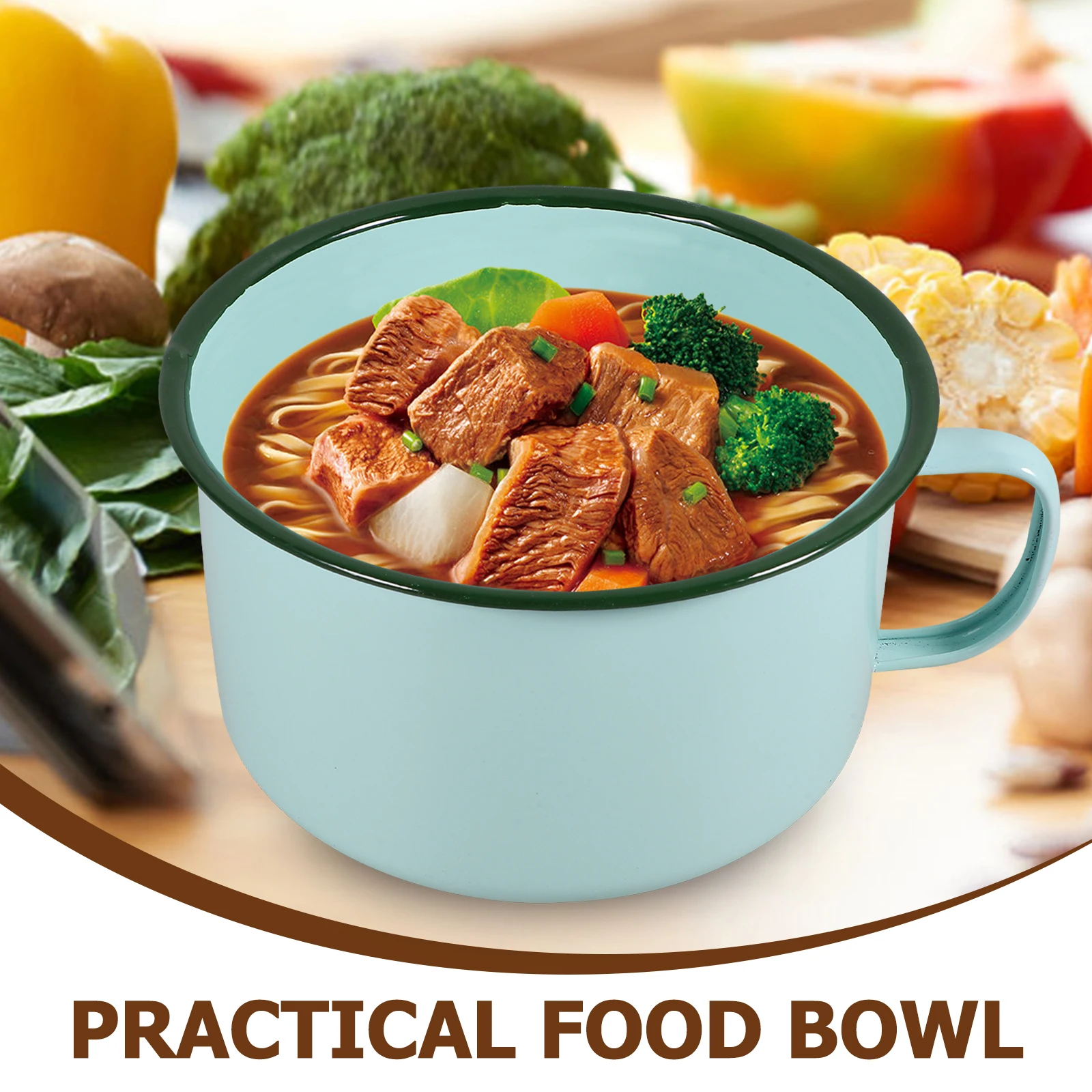 

Snack Cup Serving Bowl with Lid Chinese Bowls Ramen Noodles Cooker Soup Pasta Instant