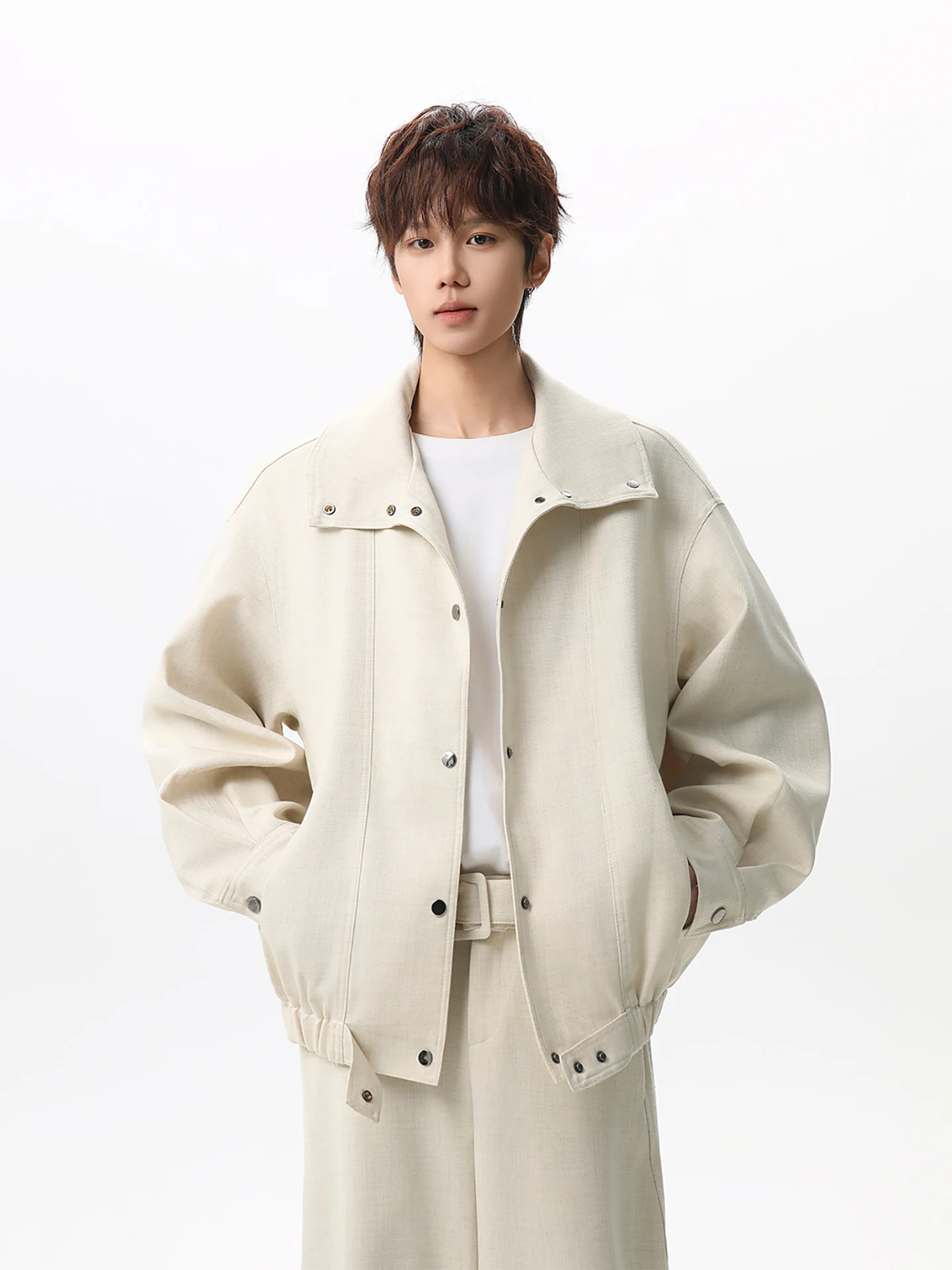 

Повседневная льняная куртка Boyue однотонного цвета, модная верхняя одежда, длинный рукав, откидной воротник, стильный дизайн для мужчин и женщин