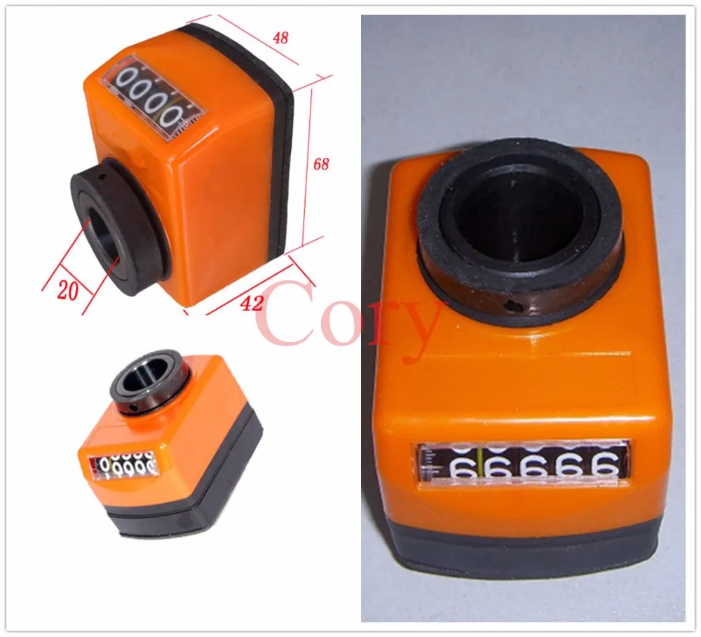 1Pc Machine Lathe Shaft Electronic Digital Position Indicator Orange 20mm Bore 0912-2.5E-20-O
