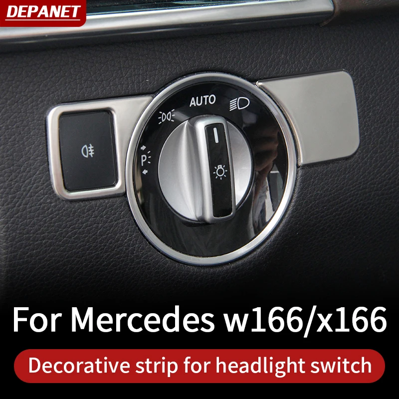 Trim For Mercedes ml350 gl gls x166 gle 350d w166 coupe c292 amg A w176 B W246 CLA C117 glk x204 Headlight Switch Button trim