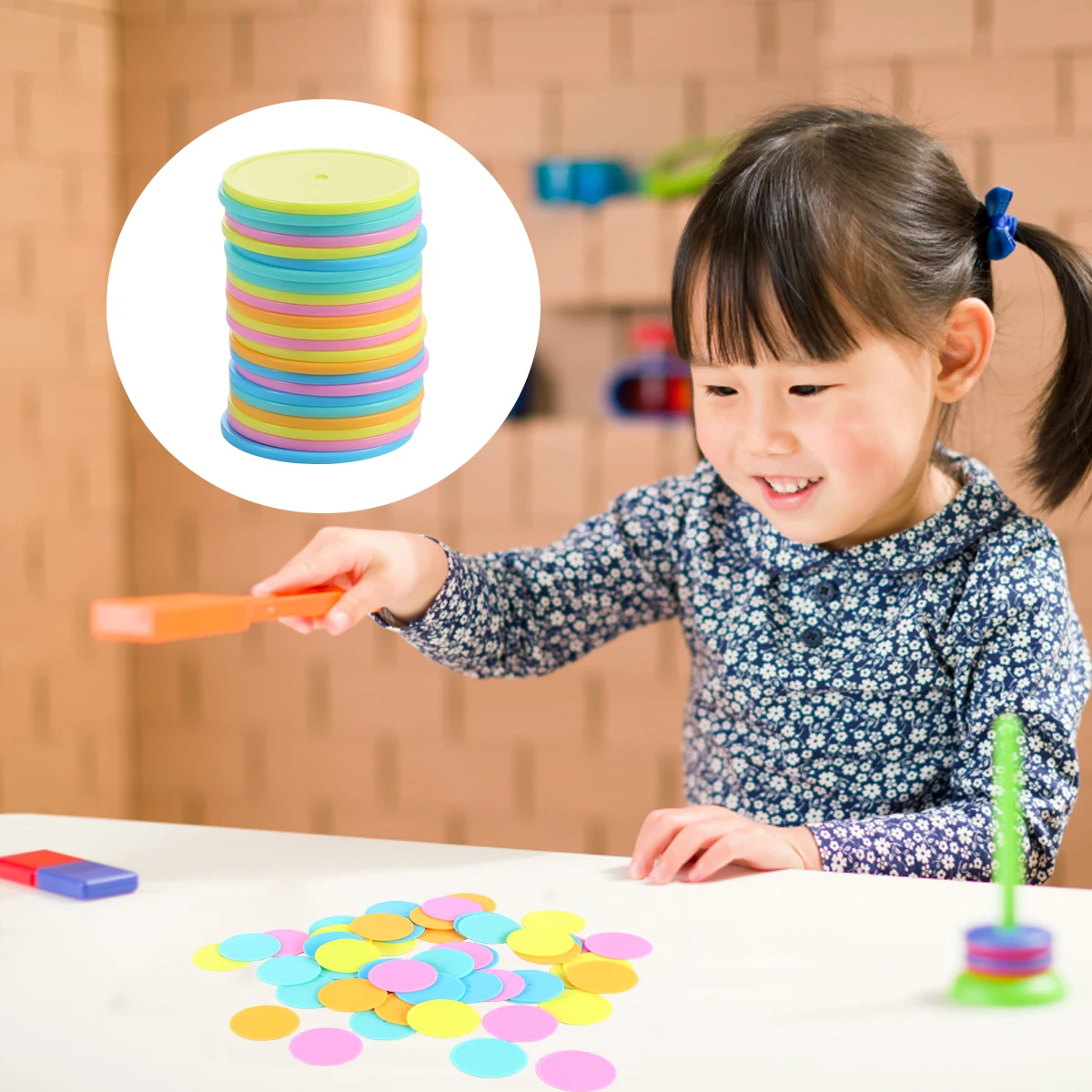 

Math Manipulatives 3 Sets Counters Disks Colorful Polished Round Chips Teaching Aids Math Discs Counting Tools