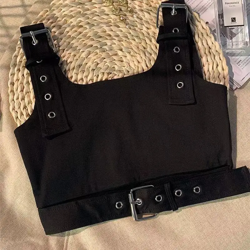 

Girls' Korean Version Of crop Top Workwear Jazz Style Exterior Camisole Vest Children's Exterior Interior Short Top Vest Trend