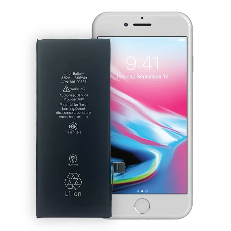 1821 mAh Replacement Battery for iPhone 8 with Adhesive Tape + Tools Kit