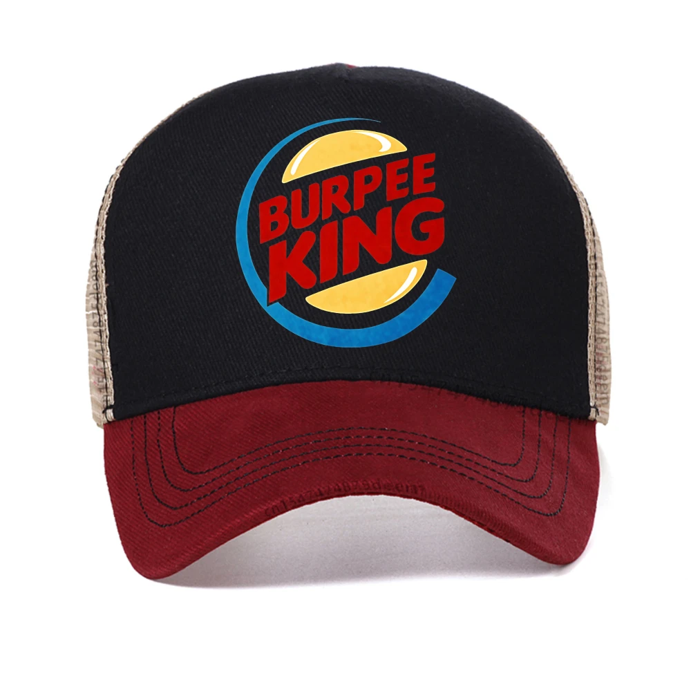 

for Men Crossfit Workout Burpee King baseball cap Funny Birthday Gift for Boyfriend Husband Dad Male Summer Breathable sport hat